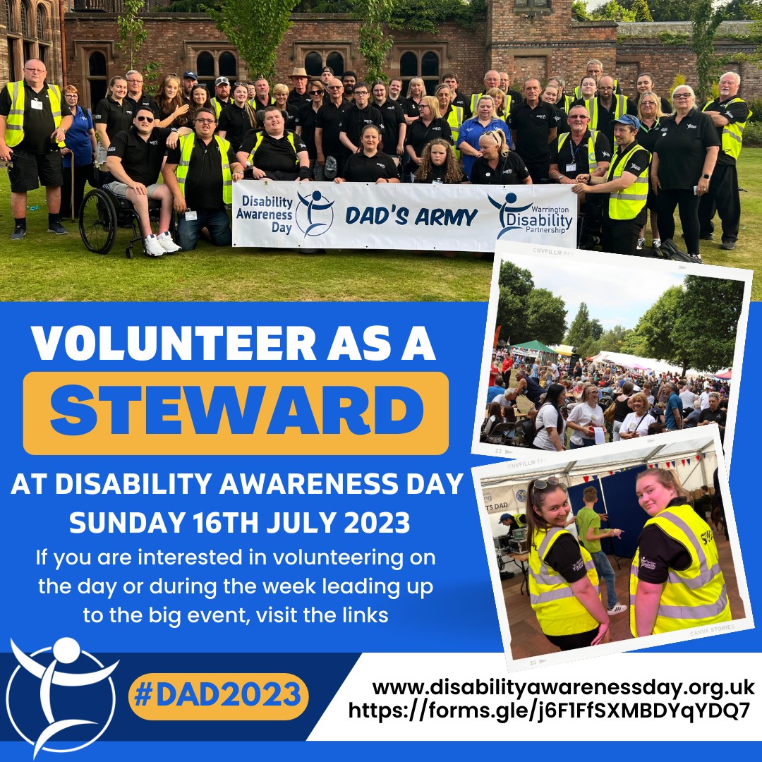 Sign up to volunteer as a steward at Disability Awareness Day 2023